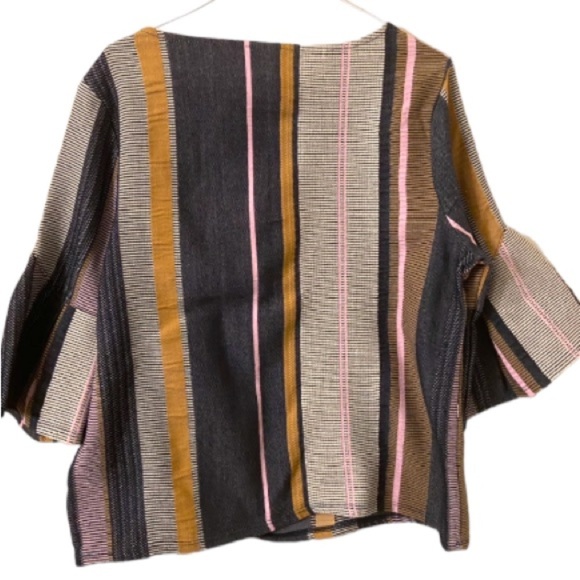 Dolan Left Coast Collection Size Medium Luella Vertical Stripes Pullover Blouse - Picture 3 of 6